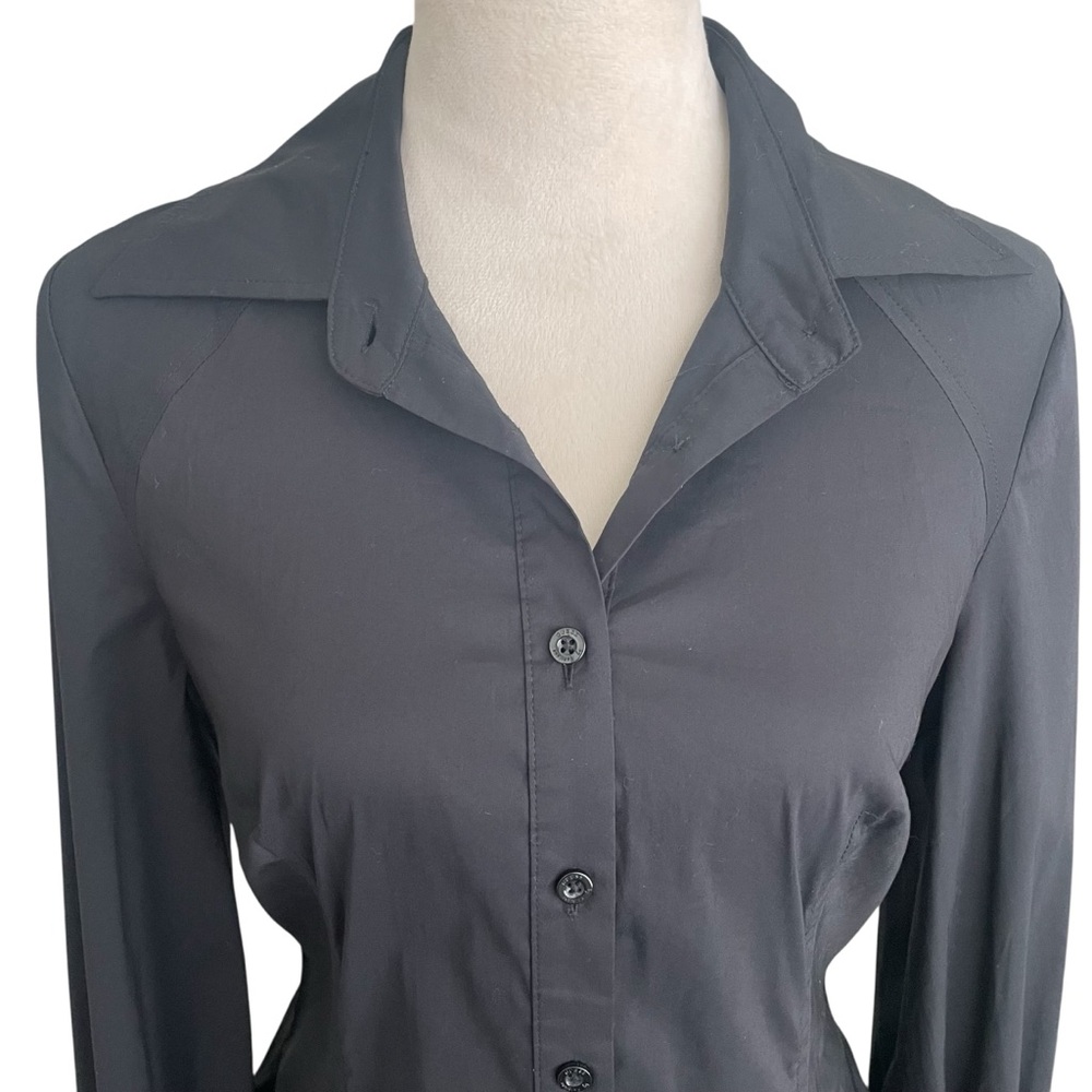 Guess by Marciano‎ Peplum Pleated Back Top Women Size M Elegant Workwear Career - Picture 4 of 7